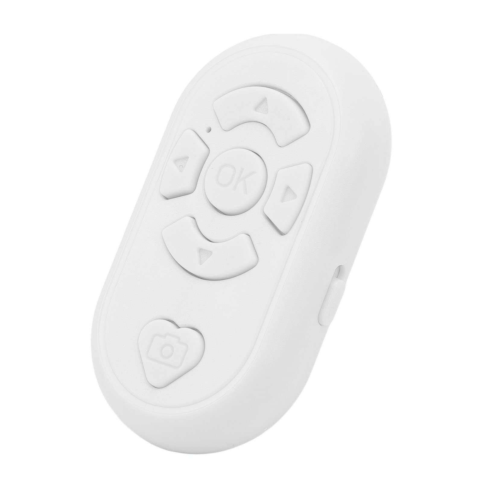 Control Remoto TIKTok Bluetooth4.0 para la Aplicación de Teléfono Celular IOSAndroid, Volteador de Página Inalámbrico con la Yema del Dedo, Botón de Obturador de la Cámara de (Blanco)