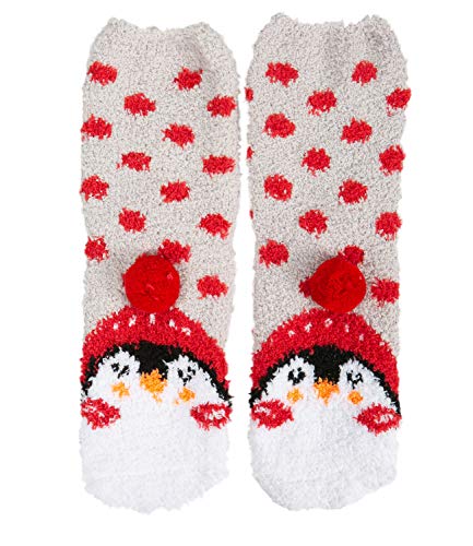 Preisvergleich Produktbild YSTRDY Weihnachtliche Kuschelsocken mit Pinguin-Motiv (133-365)
