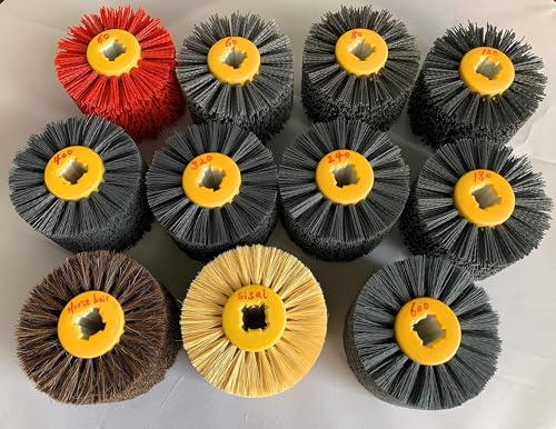 SIGNI Abrasive Nylon Drawing Wheel Drum Brush for Wooden Furniture Floor Polishing - 120X100mm 80 Grit - 1 Pack by SIGNI - Image 7