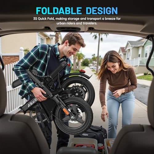 Foldable Electric Bike for Adults and Teens, 700W Peak Motor