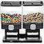 Distributeur De Céréales Double 2x3,5 L Avec Système Rotatif - Sans BPA, Pour Céréales, Noix, Bonbons, Noir Ou Blanc
