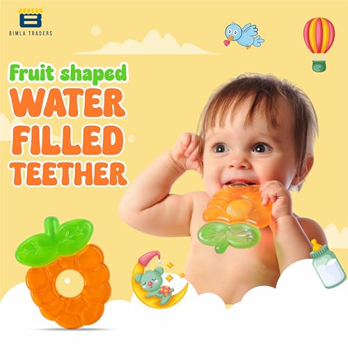 Image of Baby Water Filled Silicone Cooling Teether | Soft Teething Toy for Babies | Soothes Gums and Easy to Grip | Non-Toxic Food Grade Bpa-Free for Toddlers, Infants | Design May Vary (Pack of 1)