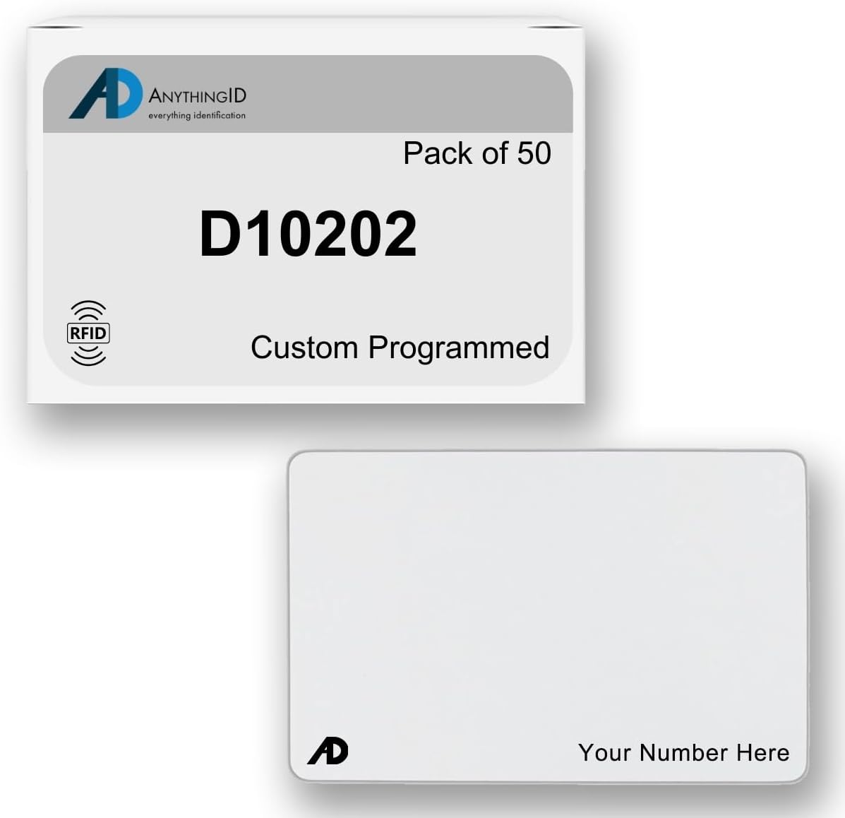 Custom Same Day 33 Bit Printable PVC Prox Cards Compatible with D10202 DSX 125 kHz Proximity Readers (50 Pack) | Replaces HID 1386 ISOProx II - Choose Your Facility and Range