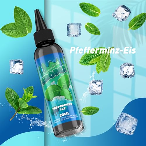 FURUN Pfefferminz-Eis Aromakonzentrat, hochdosiertes Lebensmittelaroma, 20ml Aroma in 120ml Flasche, einfaches Mischen, kühles Minzaroma für Getränke DIY 2