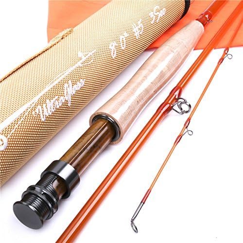 FullMoon Outfitters E-Glass 8ft 5wt 3pc Fiberglass Fly Rod from FMO w/Cordura Tube + Free Tippet TENDERS & Tippet Rings