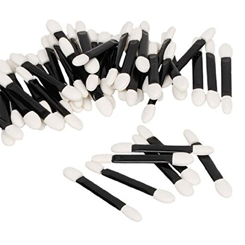 Kolight® Disposable Eyeshadow Brush Applicator Dual-Sided Oval Sponge Tipped Makeup Tool (100Pcs/Lot) #TOP29