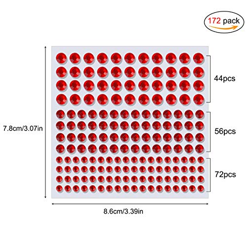 Crystal Rhinestone Stickers 20 Colors & 3 Sizes Kids DIY Embellishment Stickers Self Adhesive Jewels Sticker Colorful Gem Diamond for Face Eyes Nails Craft Cards Decorations 20 Sheets