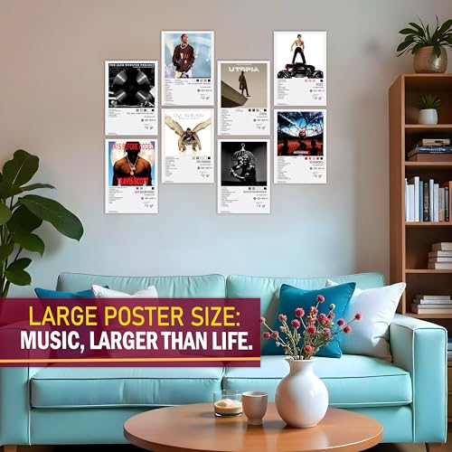 Image of Wonder Hub Wall Posters 8x12 inch (A4 Size) Included Self Adhesive on Back Wall Decor Posters Wall Art For Bedroom, Living room, Office, Dining Room (Travis Scott)