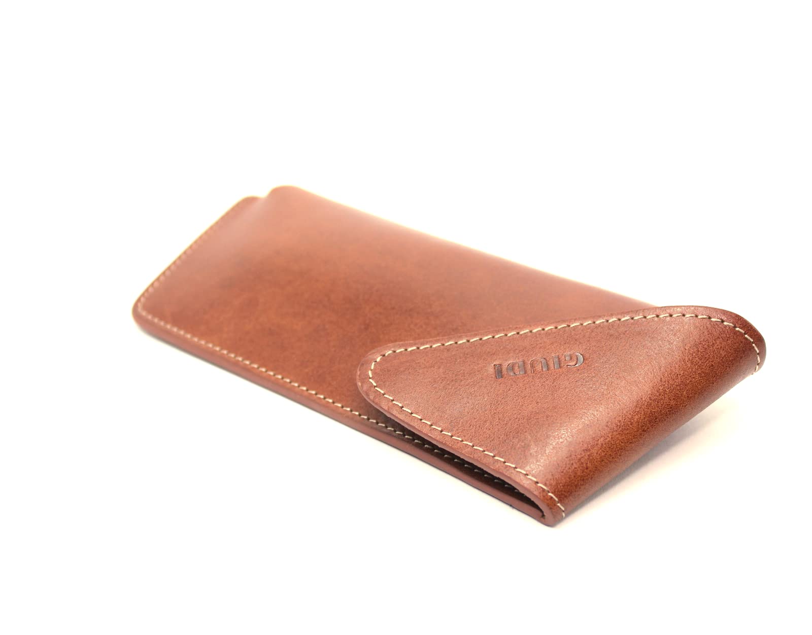 Generisch GIUDI ® etui na okulary, skóra, koniak, 19x10x2,5