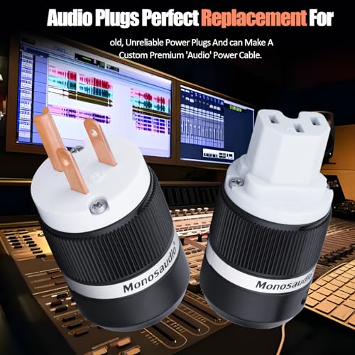 monosaudio hifi power plug pure copper 15a/125v 10a/250v iec c
