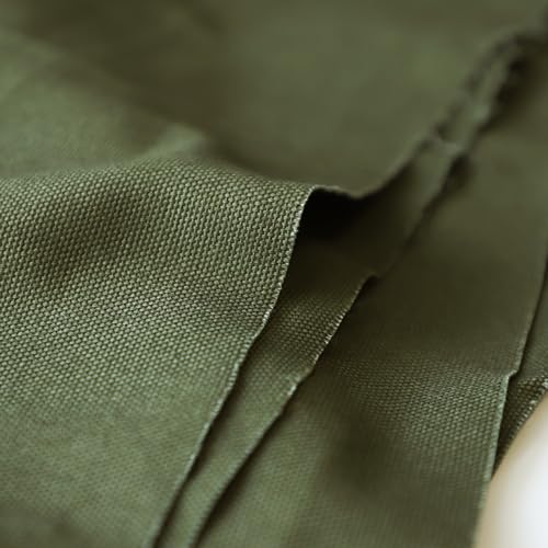Premium Olive Green 100% Cotton Canvas Fabric - 10oz Medium Weight, 59 Inch by the Yard for Sewing, Crafts, Painting, and Home Decor 10 Premium Olive Green 100% Cotton Canvas Fabric - 10oz Medium Weight, 59 Inch by the Yard for Sewing, Crafts, Painting, and Home Decor - Image 9