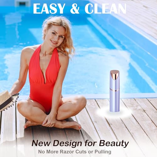 Facial Hair Removal for Women - Painless Face Remover Device - Electric Womens Trimmer Travel Size...