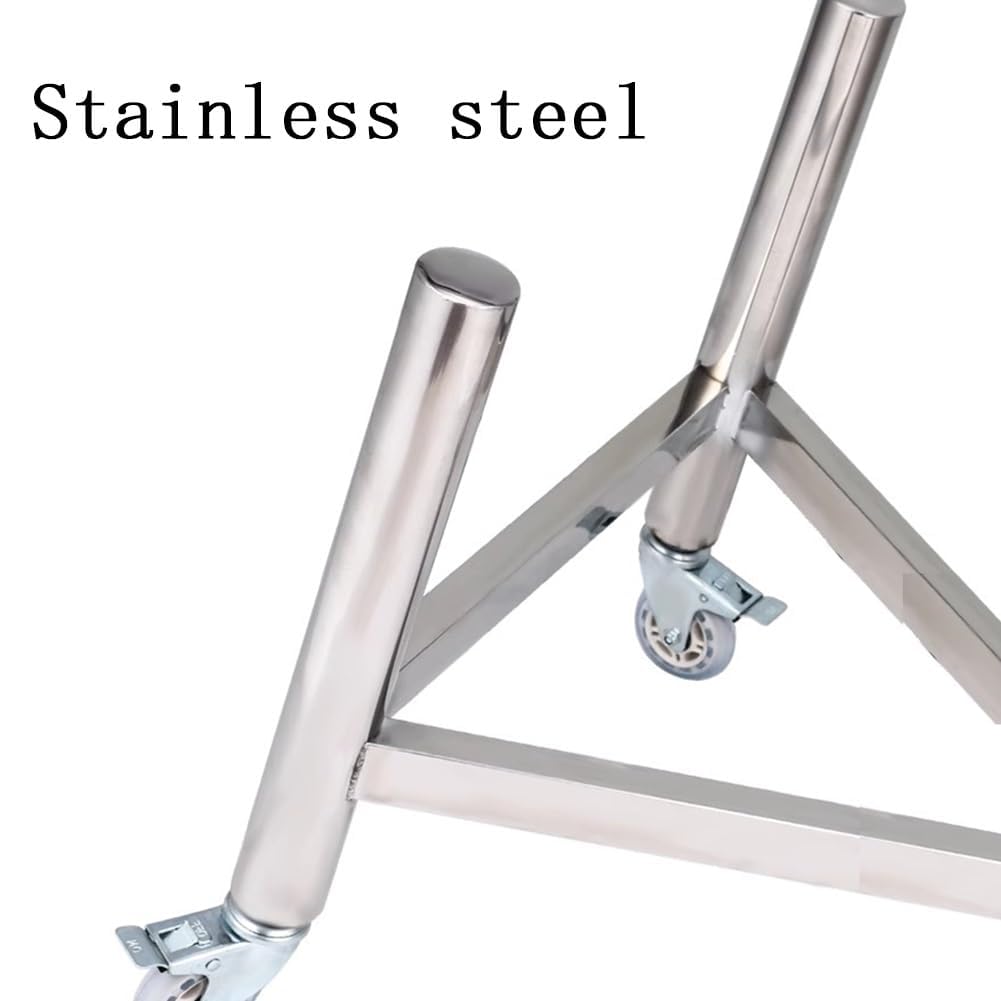 Marco de cubo de acero inoxidable resistente con soporte triangular, diseño de aislamiento térmico, portátil para uso en exteriores