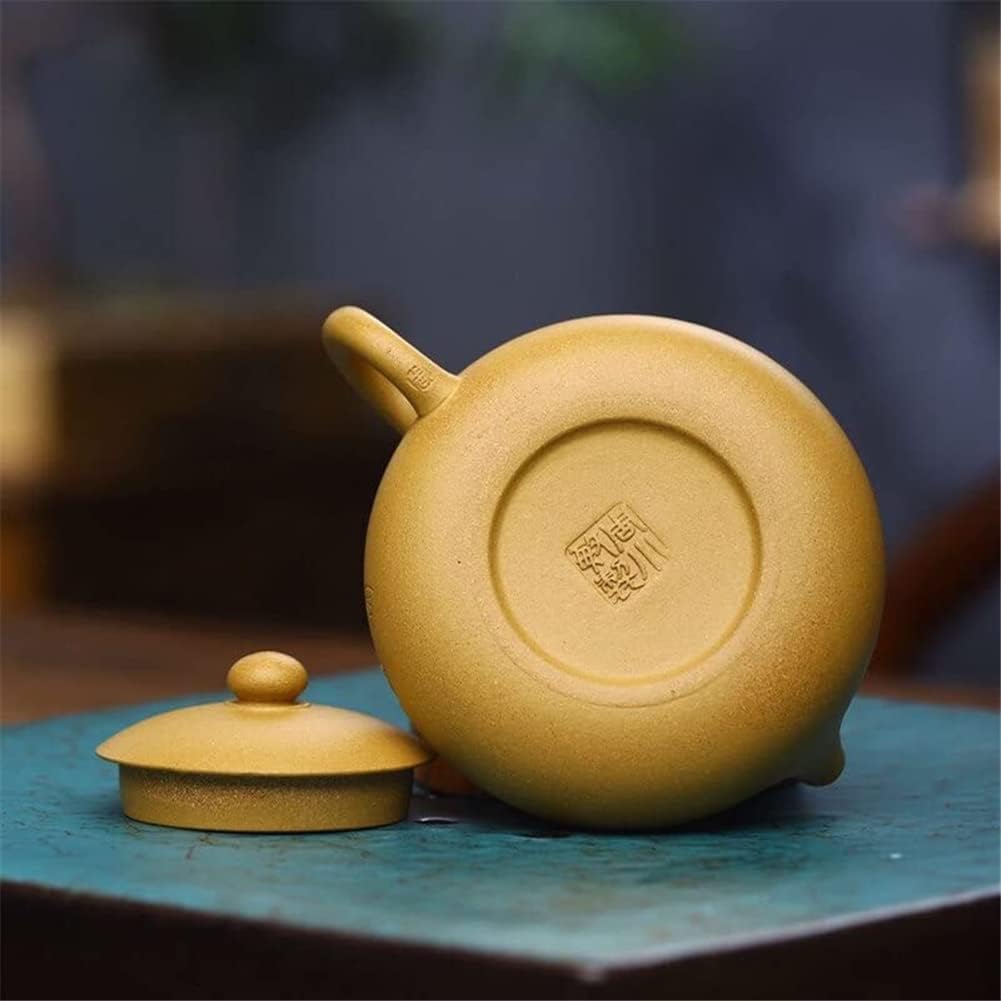 Set da tè Cinese Gongfu in Porcellana da 200 ml, teiere Viola, Sezione Minerale Grezzo, teiera Xishi Piatta, Filtro per Uso Domestico, bollitore di Bellezza