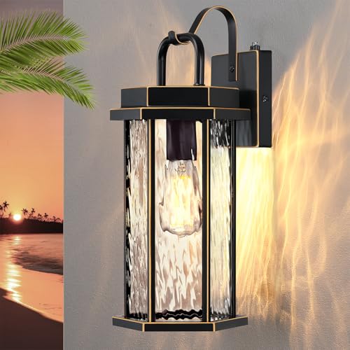 16" Large Outdoor Wall Lights, Dusk to Dawn Exterior Lighting