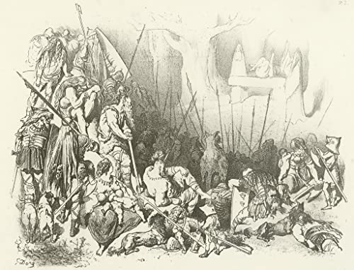 Reproduction de l'affiche peinture d'art mural Druide adore un sacrifice humain Gustave Doré