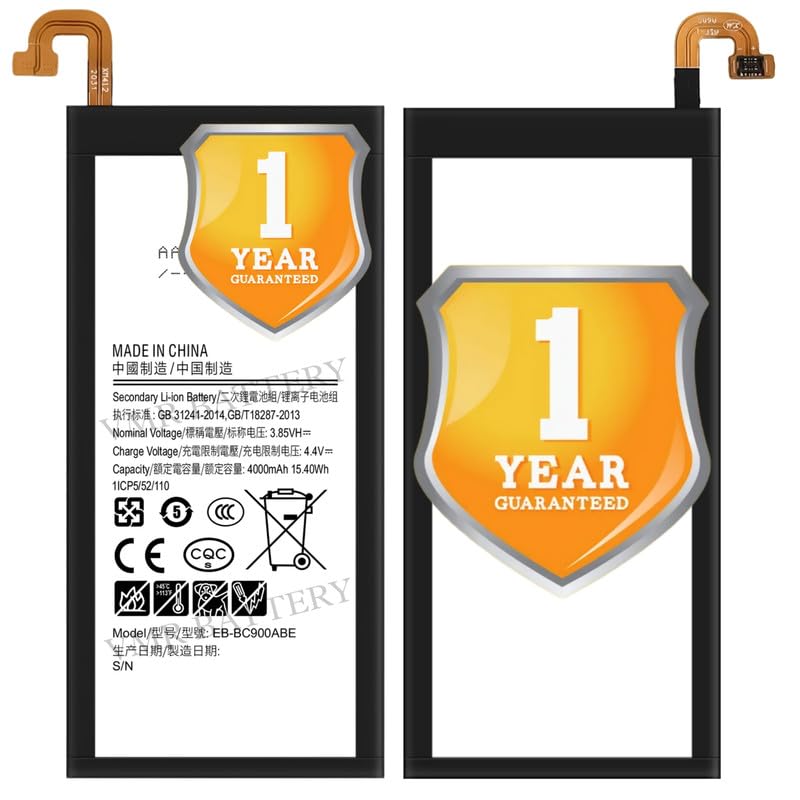 Image of Original EB-BC900ABE Battery Compatible for Samsung Galaxy C9 Pro (SM-C9000, SM-C900F, SM-C9008, SM-C900Y) - (4000mAh) - 1 Year Warranty K7