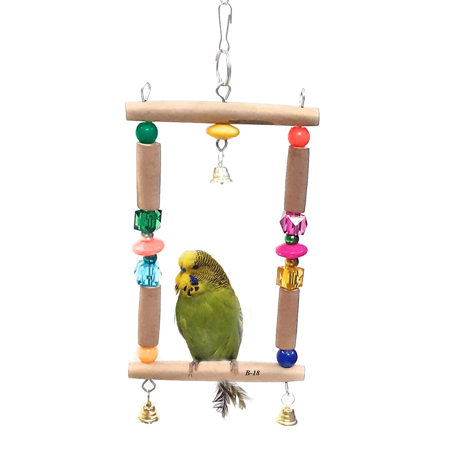 Emily Pets Bird Swing Toys, Chew Toys with Hanging Cage Toys for Small Parakeets, Cockatiels, Conures, Finches, Budgie, Macaws, Parrots, Love Birds (Multicolor) (B0978LL71Q) Amazon Price History, Amazon Price Tracker
