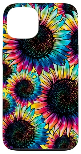 Colorful Bohemian Tie Dye Eclectic Hippie Sunflower Floral Case for