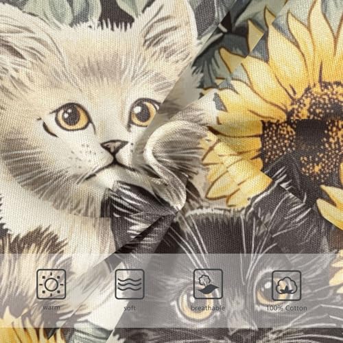 Wusikd Cute Cats Boys' Underwear Cotton Sunflowers Funny Boys Briefs Soft Toddler Underwear 2T3