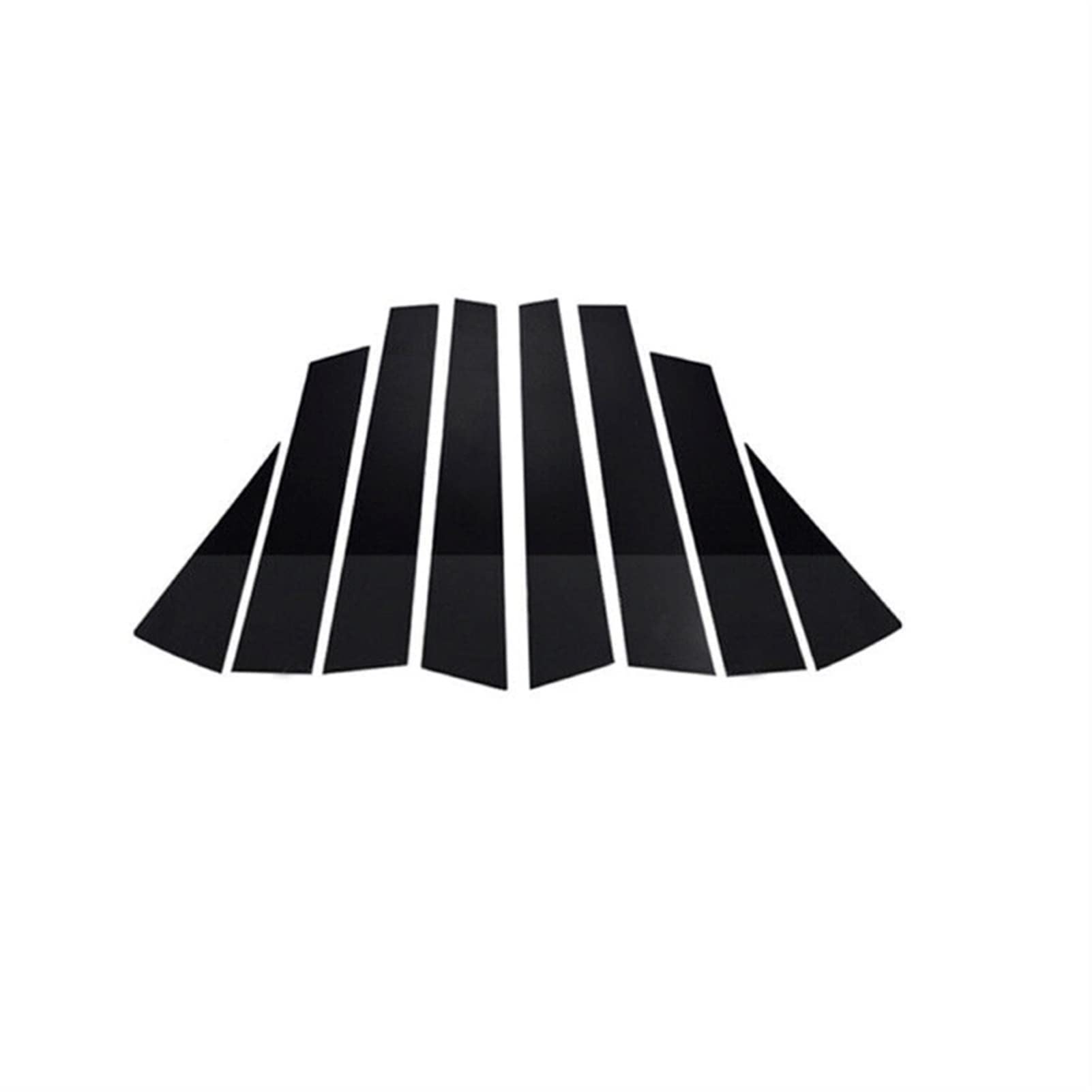 8PCS Polished Pillar Posts, for Nissan, for X-trail Rogue 2014-2018, Window Trim Cover BC Column Sticker Automobile Window Garnish