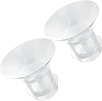 Vista 9 de 2 piezas de inserción de brida de 0.827 in compatibles con Medela/Spectra/Willow/TSRETE/Momcozy S9/S12/S9Pro/S12Pro protectores de extractor
