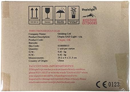 Redstone SAD Light 10,000 Lux LED Energy Efficiency **Medically Certified** with Timer (Utopia)