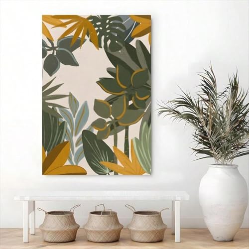 Affiche texturée Monstera toile | Décoration murale chambre et salon
