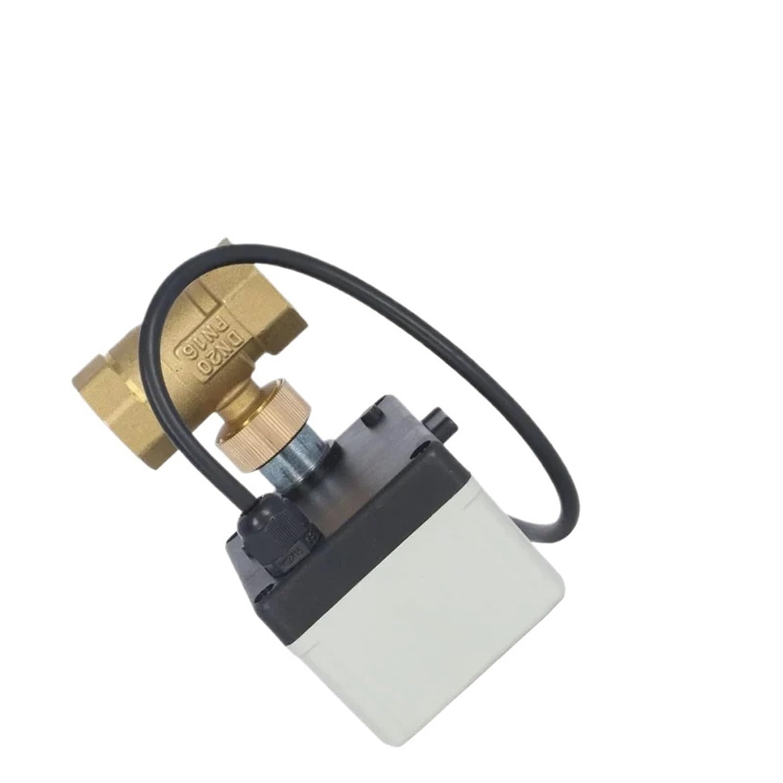 LNHHG Brass Motorized Ball Valve 2-Wire One Control Electric Actuator DC1224 AC220 2 Ways DN15 DN20 DN25 DN32 DN40 With Manual Switch(DN50,DC12-24)