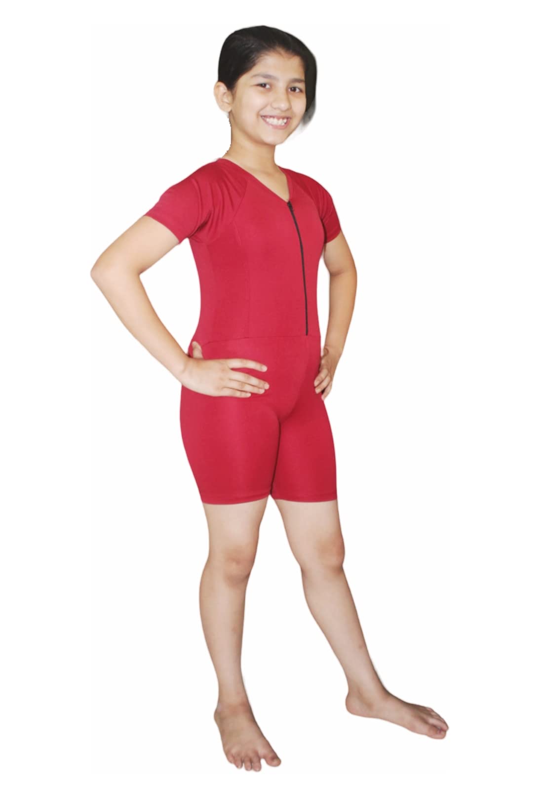 Aqua Holic Girl's Spandex Multipurpose Wear for Swimming, Skating,Diving, Cycling, Aerobics and Sports (2-3, Blue) 4
