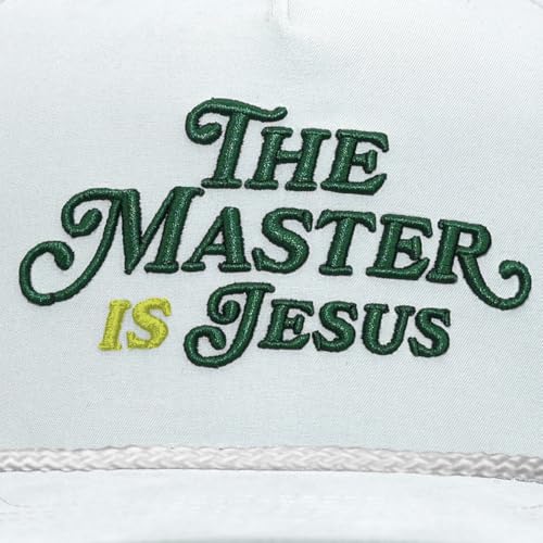 Image of Kerusso - The Master is Jesus - Romans 10:9 - Polyester - Men's Trucker Cap Hat - One Size Fits Most, White