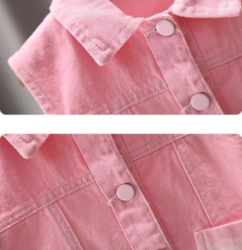 MW&FOFJR Girls Denim Vest Gradient Color Sleeveless Kids Outerwear Denim Coat Vest4
