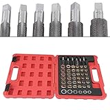 【Función】 Este es un completo kit de reparación de roscas para reparar las roscas del cárter, caja de cambios y tapón de drenaje del diferencial.