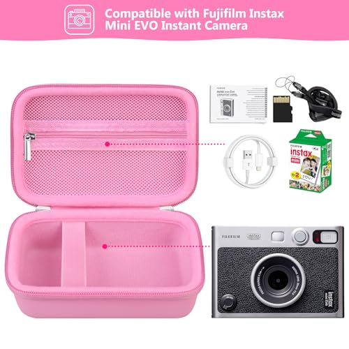Funda para Fujifilm Instax Mini EVO cámara instantánea rosa miniatura 2