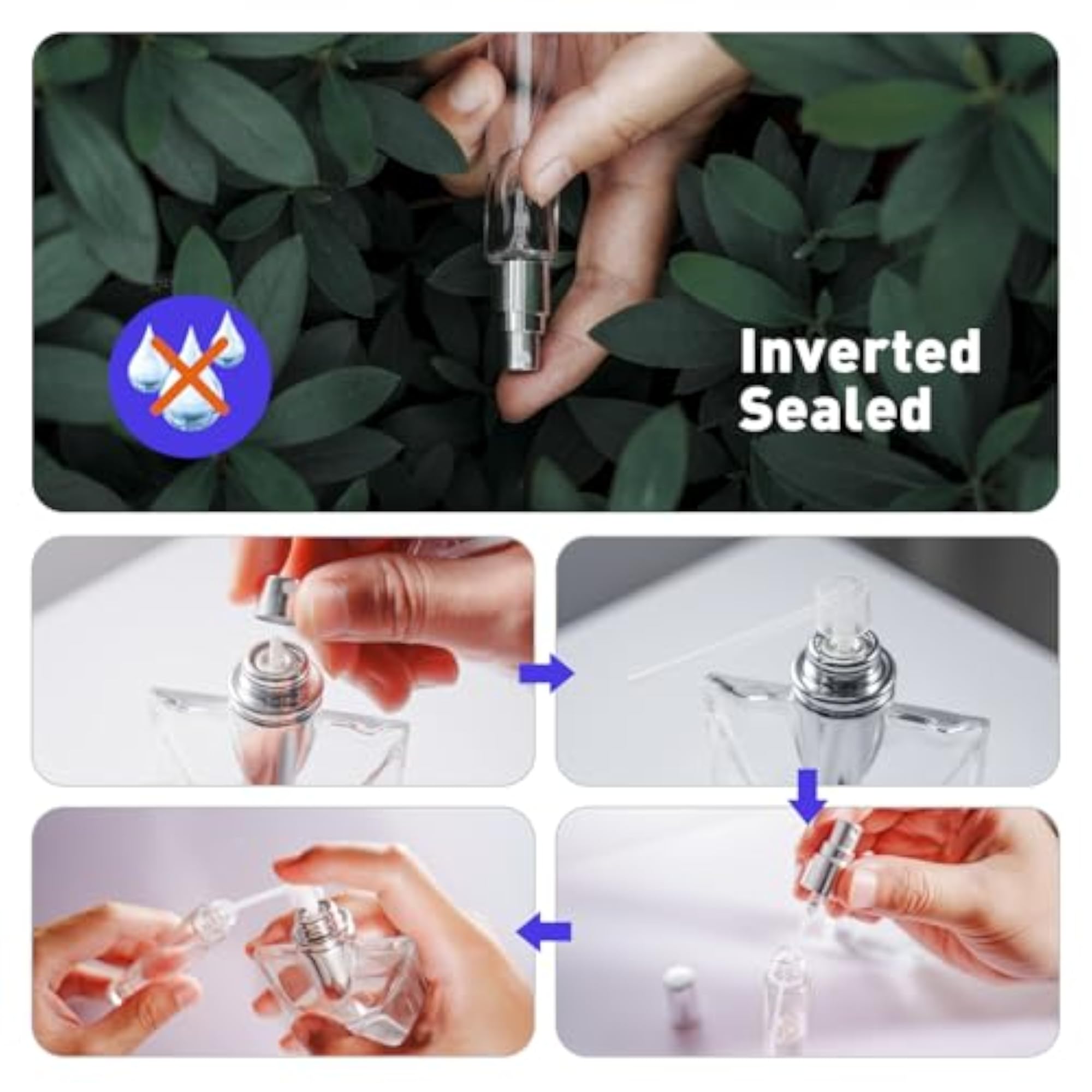 16pcs Mini Glass Perfume Containers with Funnel