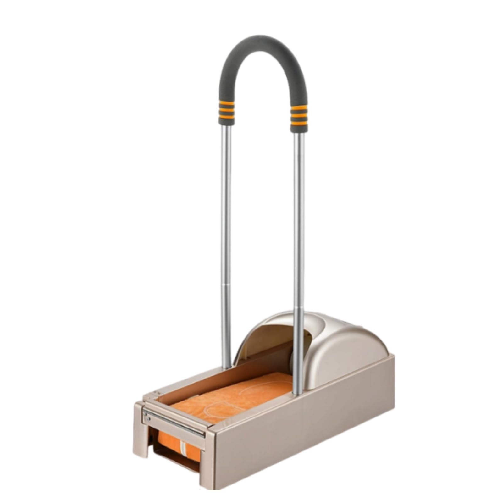 Qianly Máquina Automática Cubrezapatos Mango Equipo Sanitario Compacto Accesorio Doméstico para Interior, Champán