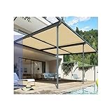 ALGFree-Sun Sonnensegel Schattenspender Sonnenschutz Senken Sie Die Temperatur Atmungsaktiv Für Garten Camping Balkon Outdoor,21 Größen (Color : Beige, Size : 2×6m)