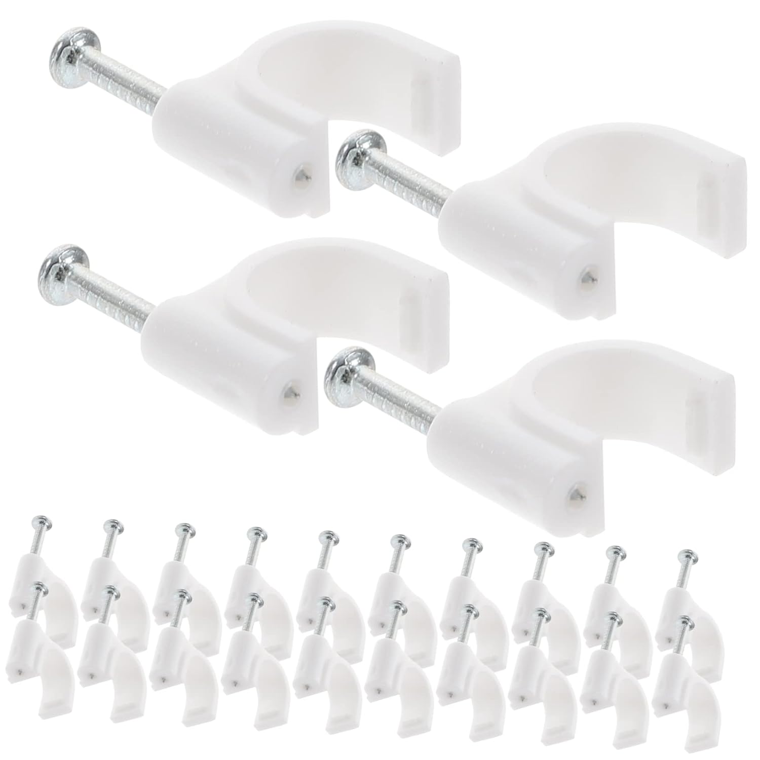 Professional Technology 500pcs Cable Clamp Wire Holder Clips Cable Tacks for Electrical Speaker Wire Clips Compression Resistant