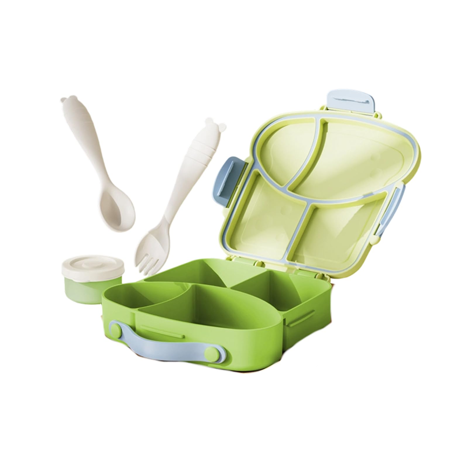 jiingekk Colorful Compartmentalized Food Container for Microwave and Dishwasher Portable Divided Lunch Holder Leak Proof Kids Food Box