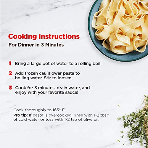 CAULIPOWER Pappardelle Cauliflower Pasta, Frozen (6 Pack)
