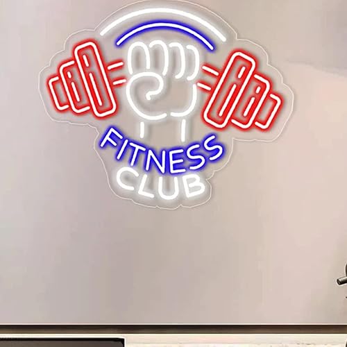 Miniatura 5 de Letrero de neón con barra de luces LED de neón para decoración de gimnasio, gimnasio, sala de entrenamiento, centro de fitness, club deportivo para