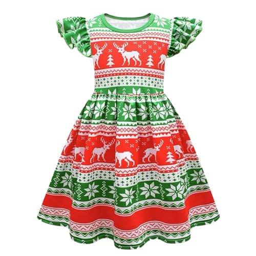 Vestidos de para niños,Vestido de para niñas | Ropa de Disfraces de - Vestido de Ropa de actuación navideña con Mangas voladoras para Hijas, niñas y niños