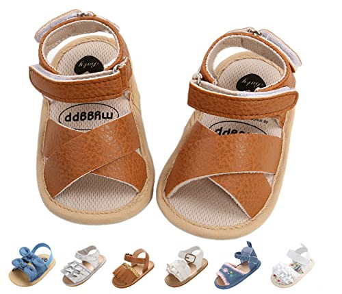 Image of Slivery Color Baby Girls Sandals Summer Shoes Outdoor First Walker Toddler Girls Shoes for Summer