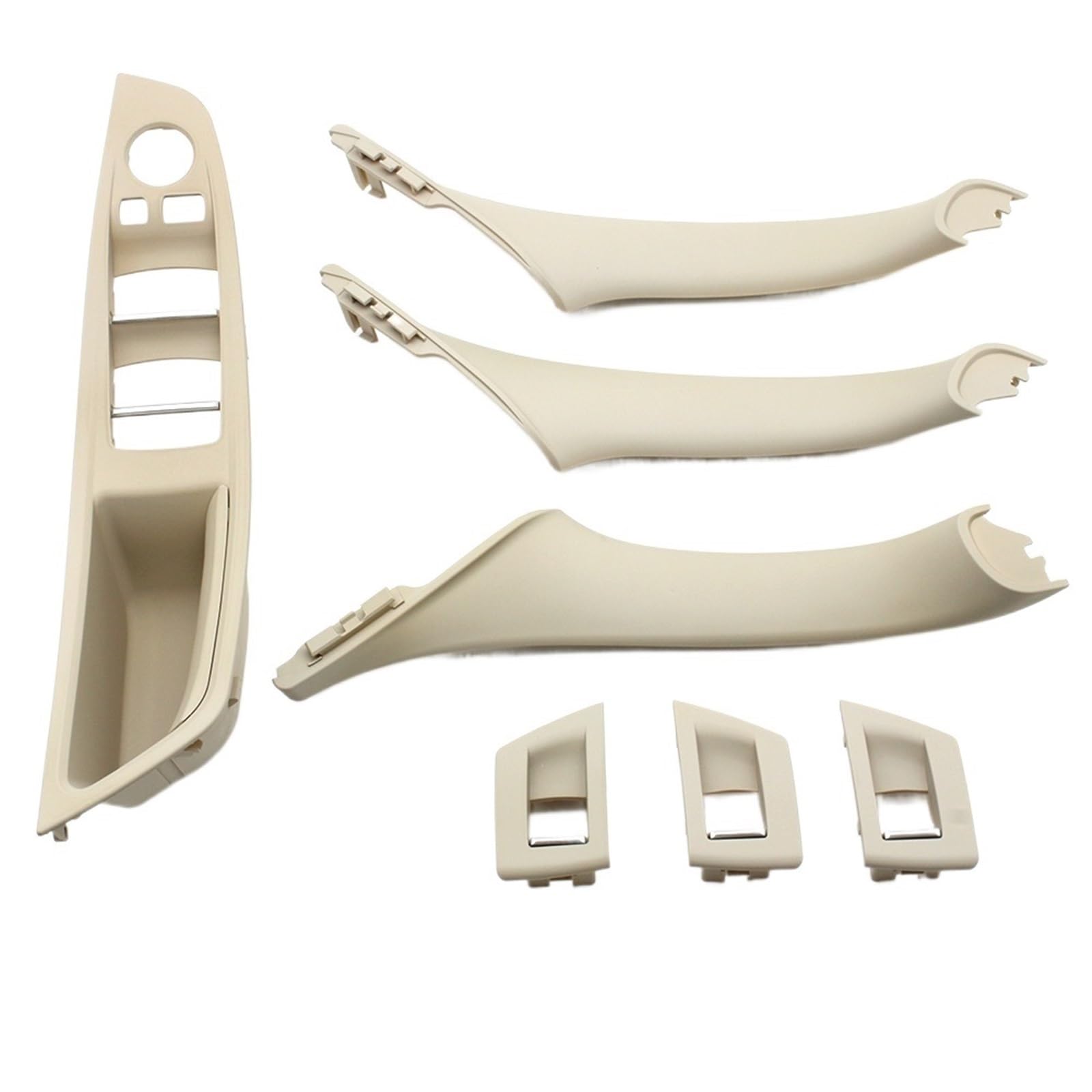 OEXRIGRU Car Interior Door Handles for BMW 5 Series F10 F18 523 525 528 LHD Car Interior Door Handle Pull 7PCS Set(Model A Oyster)