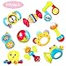 Produktbild Zooawa Baby Rattles Teething Toys, 10pcs Baby Grab and Spin Handle Rattle Shaker Early Educational Ring Rattle Teether Gift Set for Infant, Newborn Baby, Toddler, Boy, Girl - Colorful