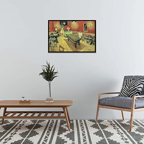 Autogenetic Vincent Van Gogh The Night Cafe Unframed Poster Print On 24” X 16” Canvas Wall Art For Dormitory Living Room #TOP4
