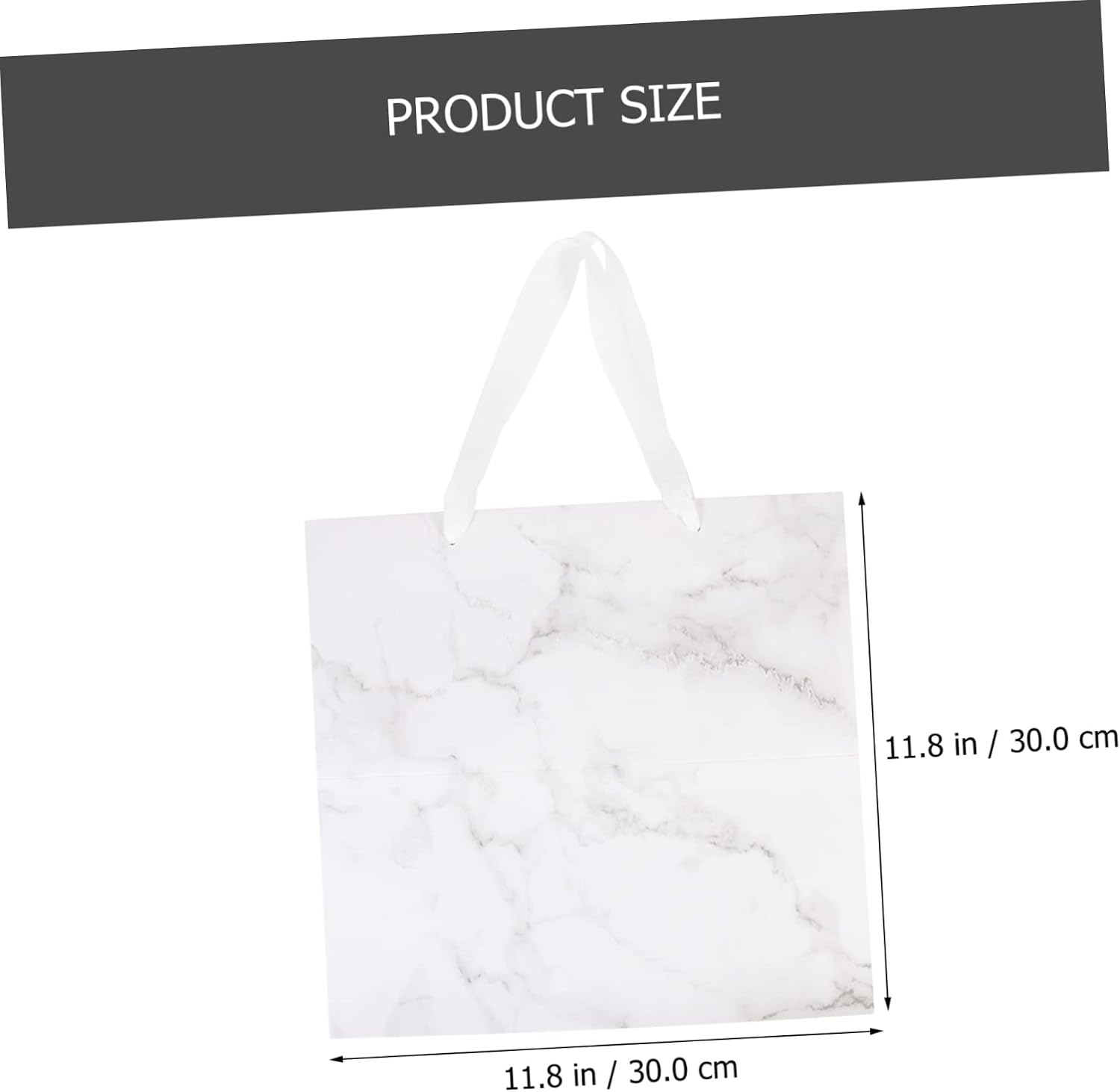 Holibanna 6pcs Marble Pattern Portable Wrapping Bags for Birthdays Parties Elegant Flower Packaging Reinforced Bottom Lightweight Convenient Design