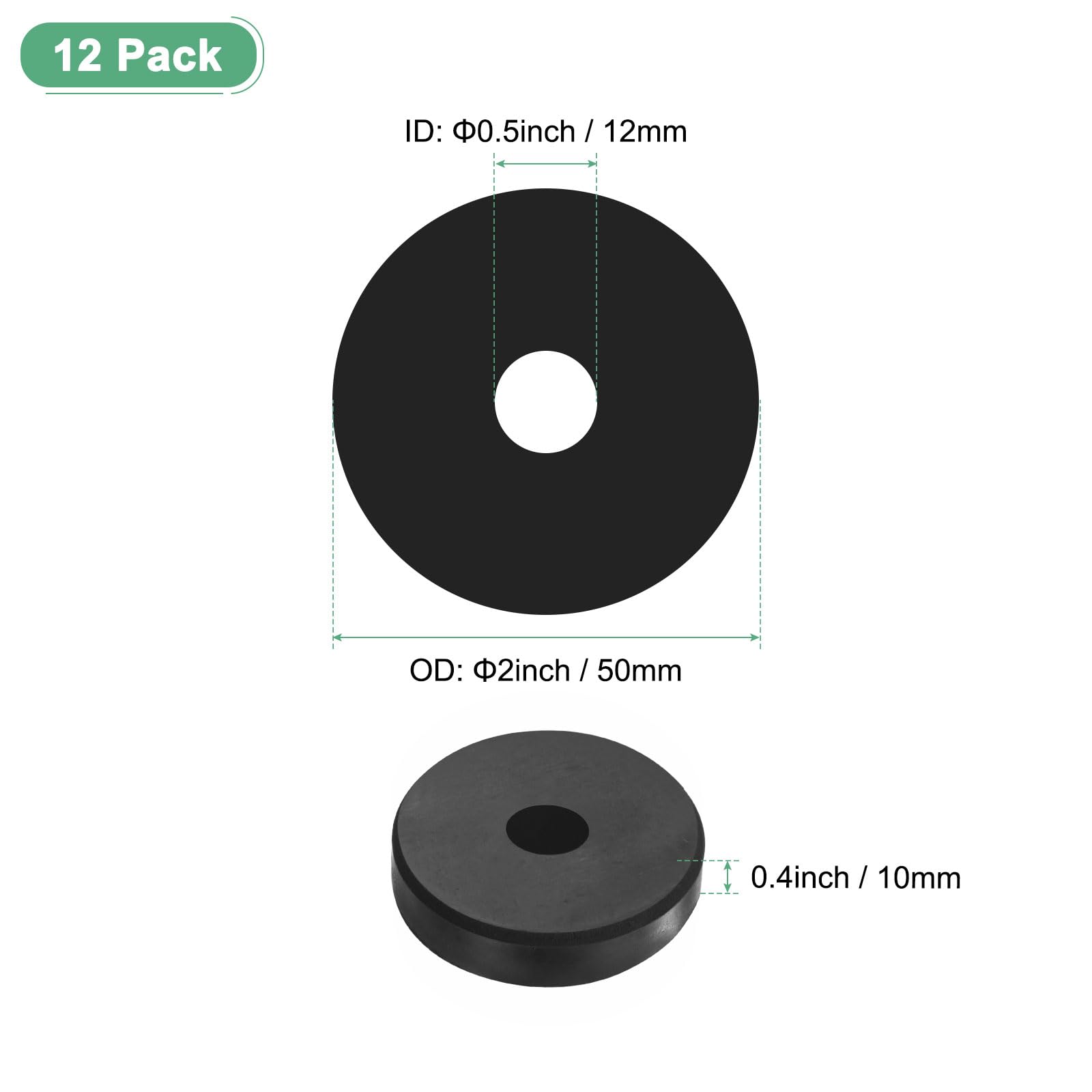 M METERXITY 12-Pack Rubber Isolation Washers - Image 3
