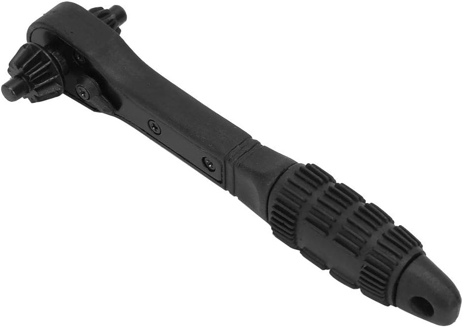 Universal Ratchet Chuck Key 2 in 1 Drill Wrench Dual Use, Double Head Drill Chuck Wrench Use Chuck Drill, Small Head 12.7mm, Big Head 17.5mm for Tightening Loosening