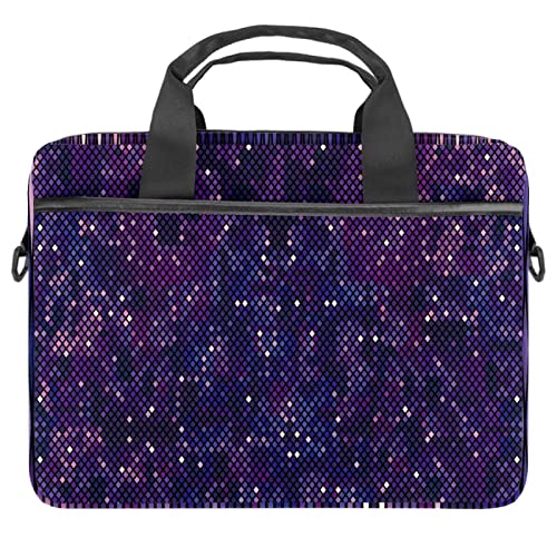 Sacoche ordinateur 13 à 14.5 pouces motif tableau périodique et espace violet pixelisé